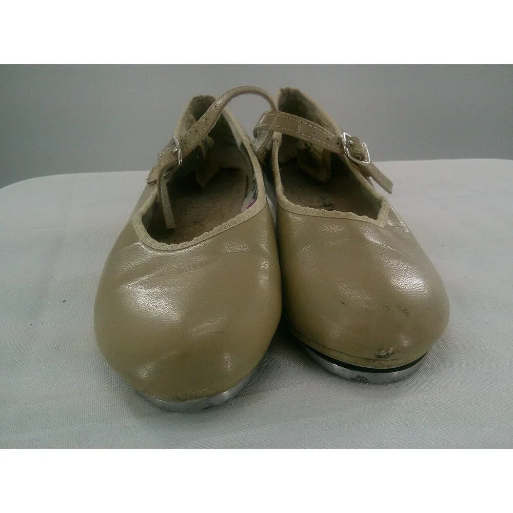 Pre-Owned Dance Tap Shoes Revolution Kids 13.5M Mary Jane Leather Buckle Student